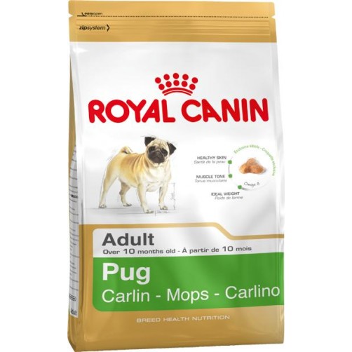 غذای خشک رویال کنین مخصوص سگ نژاد پاگ بالای 10 ماه/ 1,5 کیلویی/ Royal Canin PUG Adult 